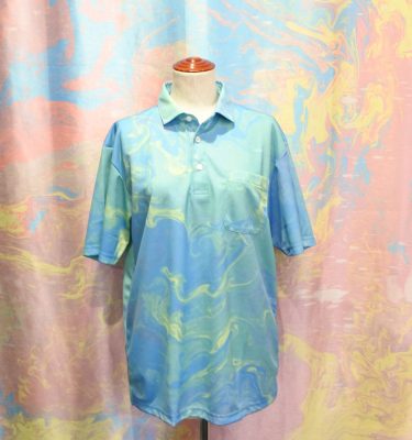 マーブリング　ポロシャツ　M